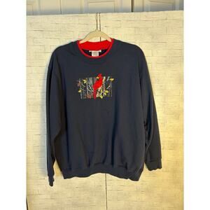 Country store women’s embroidered  sweatshirt cardinal grandma core plus size ￼
